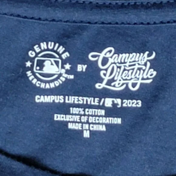 NWT MLB Genuine Merchandise New York Yankees Navy Crew Neck Short Sleeve Tee - M - Picture 10 of 10
